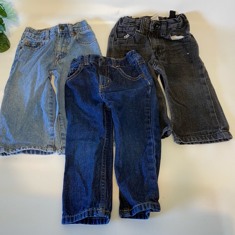 3 pair 18 month blue jeans